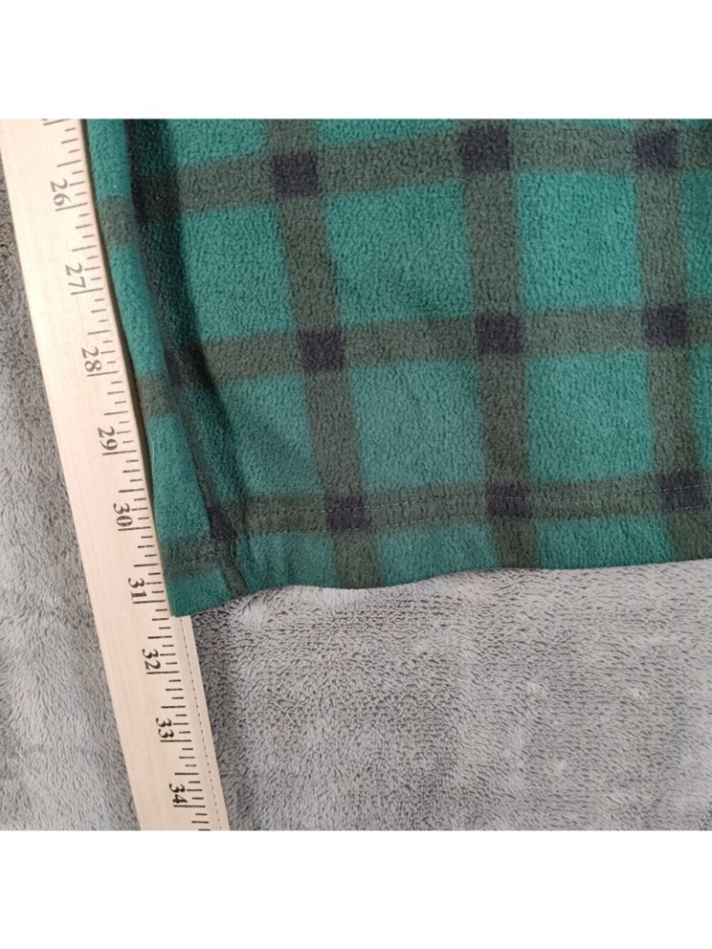 Royal Class Mens Green and Black Plaid Fleece Pajama Sleep Pants (Small) *Flaw* - Picture 11 of 11